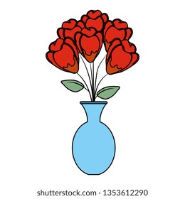 vase with roses icon