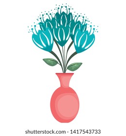 vase with roses icon vector illustration