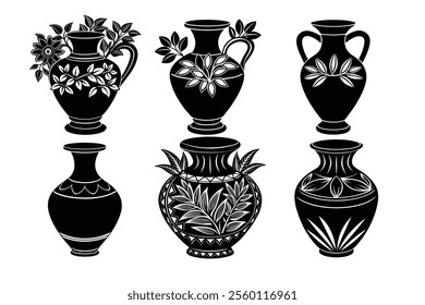 vase silhouette clip art illustration