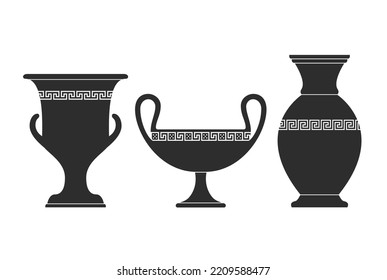 Vase Silhouettes Set Various Antique Ceramic Stock Vector (Royalty Free ...