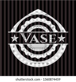 Vase silver emblem