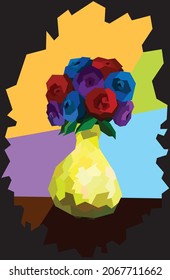 A vase with some rose