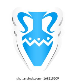 Vase Symbol with Paper Design.