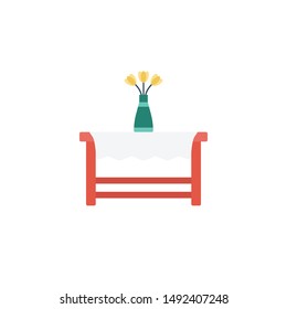 vase table glyph flat vector icon