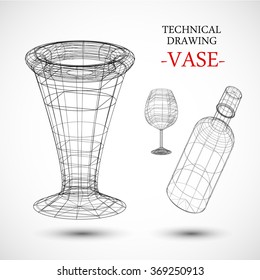 vase technical drawing