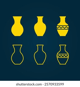 Vase trendy artwork applied abstract vector illustration colorful valuable design.eps