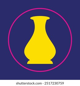 Vase trendy icon graceful abstract vector illustration colorful artwork lovely design.eps