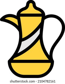 vase vector color line icon
