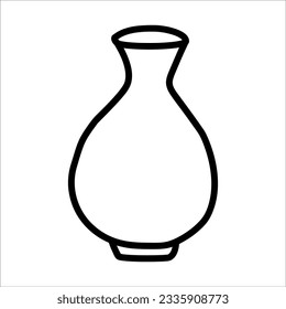 Vase vector doodle hand drawn illustration isolated on white background