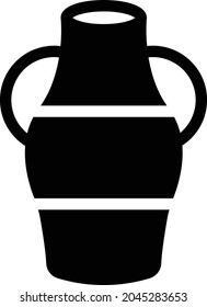 vase vector glyph flat icon