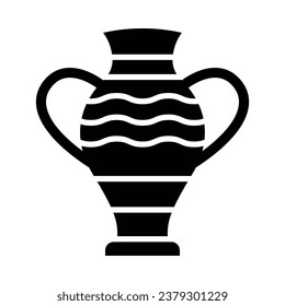 Vase Vector Glyph Icon For Personal And Commercial Use.
