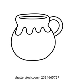 Vase vector icon. amphora illustration sign. jug symbol.