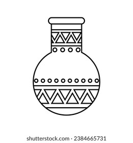 Vase vector icon. amphora illustration sign. jug symbol.