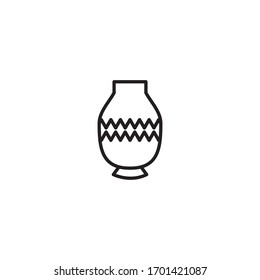 Vase Vector Icon Design Template