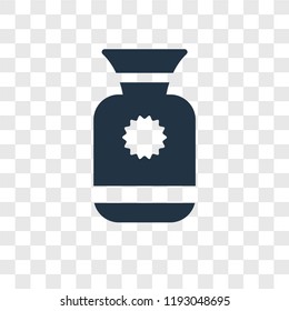 Vase vector icon isolated on transparent background, Vase transparency logo concept