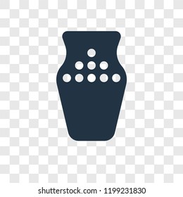 Vase vector icon isolated on transparent background, Vase transparency logo concept