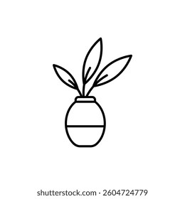 Vase vector icon stock illustration