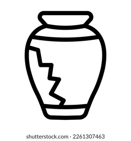 Vase Vector Line Icon Design