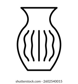 Vase Vector Line Icon Design
