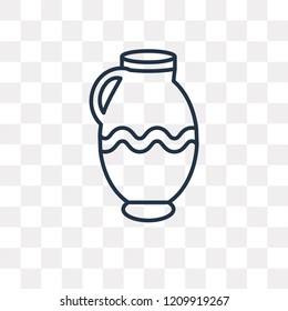 Vase vector outline icon isolated on transparent background, high quality linear Vase transparency concept can be used web and mobile