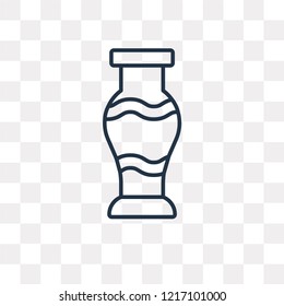 Vase vector outline icon isolated on transparent background, high quality linear Vase transparency concept can be used web and mobile