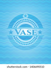 Vase water wave style emblem. Vector Illustration. Detailed.