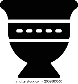 vase with white background.symbol of ancient or historical amphora.glyph flat icon