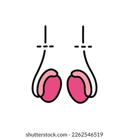 ícono de doodle de vasectomía, ilustración vectorial
