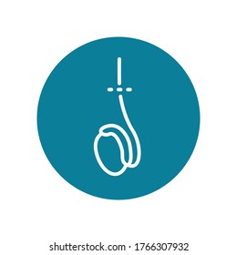 icono plano de vasectomía, ilustración vectorial