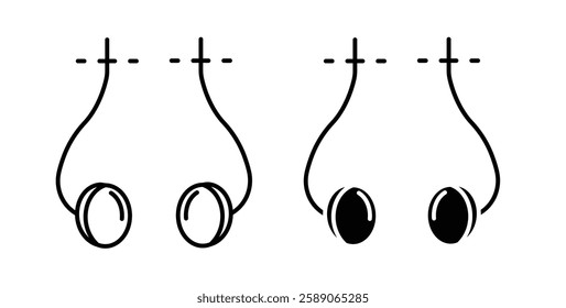 Vasectomy icons thin line illustrations designs