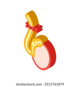 vetor de ícone isométrico de cirurgia de vasectomia. sinal de cirurgia de vasectomia. ilustração de símbolo isolado