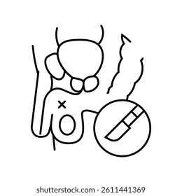 vasectomy urology line icon vector. vasectomy urology sign. isolated contour symbol black illustration