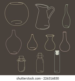 Vases collection for your design, invitations, cards