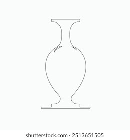 jarrones. Decoración interior del hogar. colección de ícono de Vector. Jarrones siluetas de varias Formas en estilo de línea delgada, perfecto para el arte, decoración, Diseño web. Las líneas negras crean diversas Formas