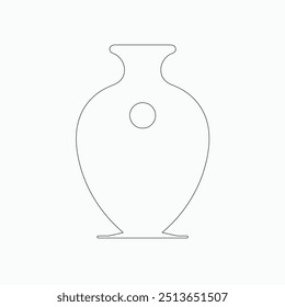 vasos. Decoração interior da casa. Coleção de ícones de vetor. Vases silhuetas de várias formas no estilo de linha fina, perfeito para arte, decoração, web design. Linhas pretas criam formas diversas