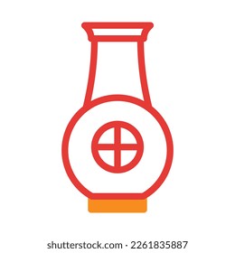 icono vask duotone estilo rojo chinés ilustración de año nuevo vector perfecto. Signo de icono de la colección moderna para la web. El diseño es perfecto.