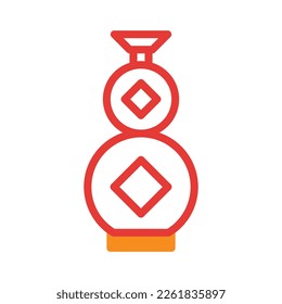 vask icon duotone red style chinese new year illustration vector perfect. Icon sign from modern collection for web. Nice design perfect.
