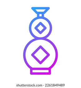 vask icon gradient purple style chinese new year illustration vector perfect. Icon sign from modern collection for web. Nice design perfect.