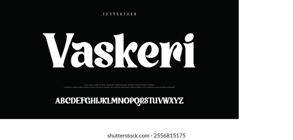 Vaskeri Modern Heavy Bold Font. Regular and Italic Typography urban style alphabet bold heavy fonts for fashion, sport, technology, digital, movie, logo design,