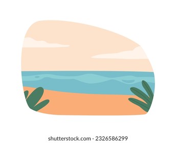 Vast And Captivating Sea Beach Horizon Stretches Endlessly, Merging The Meeting Point Of Water And The Endless Sky