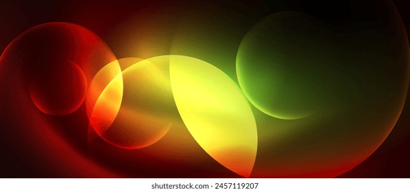 En la vasta oscuridad del cielo, un círculo rojo, amarillo y verde emerge como un destello de lente contra un fondo negro, simbolizando el calor ardiente de los objetos astronómicos en la atmósfera