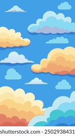 In the vast sky, there exists a variety of different types of clouds