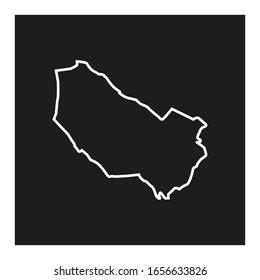 vasterbotten region map in country of sweden