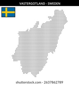 Vastergotland region dot raster map