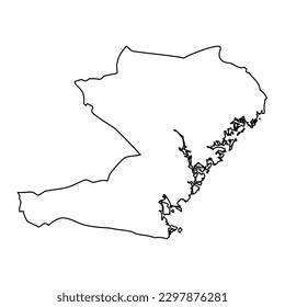 Vasternorrland county map, province of Sweden. Vector illustration.