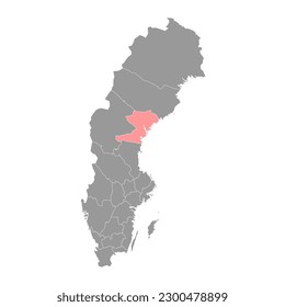 Vasternorrland county map, province of Sweden. Vector illustration.