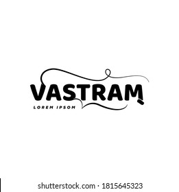 Vastram typo logo. Vastram is a Sanskrit word it means garment.