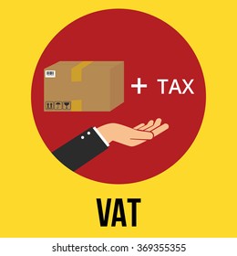 vat value added tax illustration goods plus tax and customer