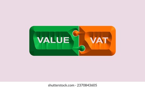 vat value added tax, a two-piece puzzle