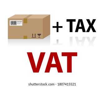 vat, impuesto sobre el valor añadido, ilustración vectorial